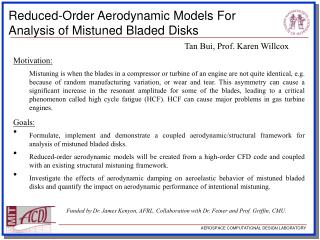 Reduced-Order Aerodynamic Models For Analysis of Mistuned Bladed Disks