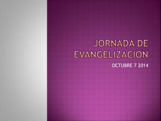 JORNADA DE EVANGELIZACIÓN