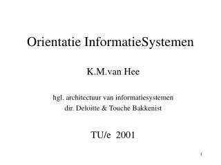 Orientatie InformatieSystemen
