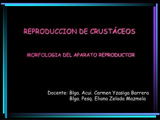REPRODUCCION DE CRUSTÁCEOS