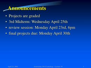 Announcements