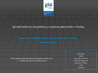 SECRETARÍA DE DESARROLLO AGROALIMENTARIO Y RURAL