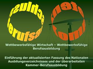 Wettbewerbsfähige Wirtschaft – Wettbewerbsfähige Berufsausbildung