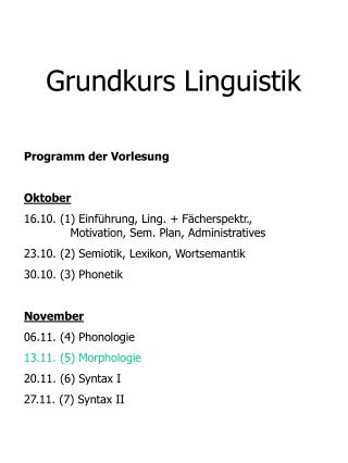 Grundkurs Linguistik