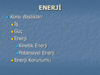 ENERJİ