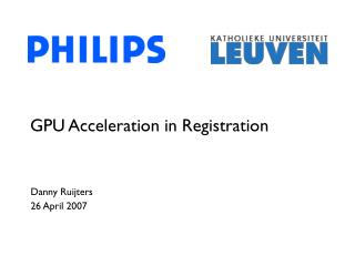 GPU Acceleration in Registration