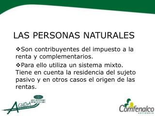 LAS PERSONAS NATURALES