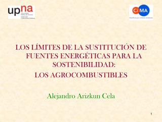 LOS LÍMITES DE LA SUSTITUCIÓN DE FUENTES ENERGÉTICAS PARA LA SOSTENIBILIDAD: LOS AGROCOMBUSTIBLES