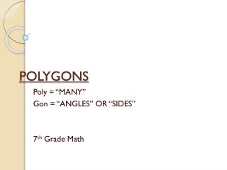 POLYGONS