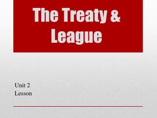 The Treaty &amp; League