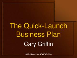 The Quick-Launch Business Plan