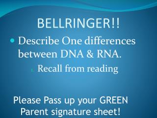 BELLRINGER!!