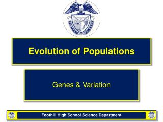 Evolution of Populations