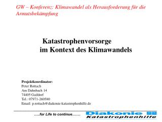 Katastrophenvorsorge im Kontext des Klimawandels