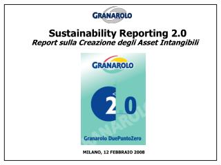 Sustainability Reporting 2.0 Report sulla Creazione degli Asset Intangibili