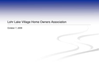 Lohr Lake Village Home Owners Association