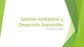 Gestion Ambiental y Desarrollo Sostenible