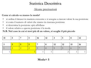 Statistica Descrittiva