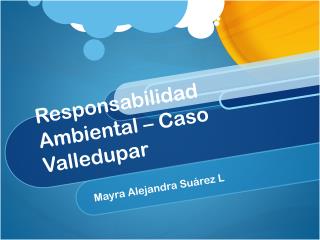 Responsabilidad Ambiental – Caso Valledupar