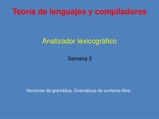 Teoría de lenguajes y compiladores