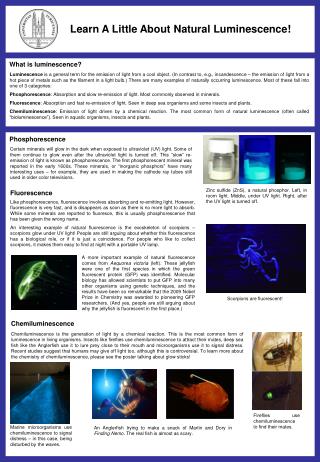Learn A Little About Natural Luminescence!