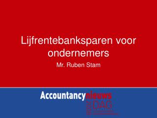 Lijfrentebanksparen voor ondernemers