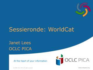 Sessieronde: WorldCat