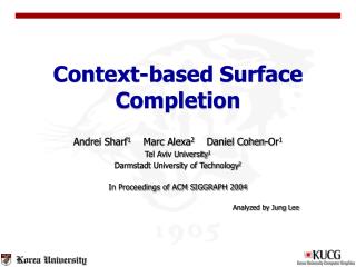 Context-based Surface Completion