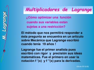 Multiplicadores de Lagrange