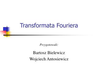 Transformata Fouriera