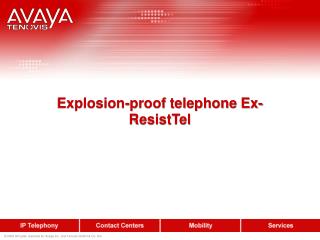 Explosion-proof telephone Ex-ResistTel