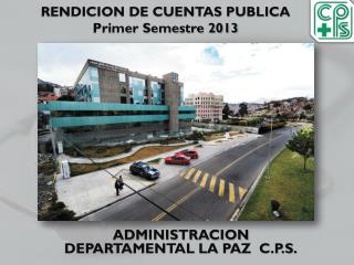 RENDICION DE CUENTAS PUBLICA Primer Semestre 2013