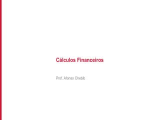 Cálculos Financeiros