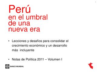 Perú en el umbral de una nueva era