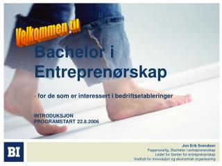 Bachelor i Entreprenørskap
