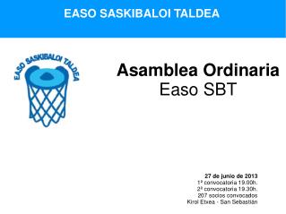 EASO SASKIBALOI TALDEA