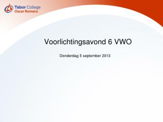 Voorlichtingsavond 6 VWO