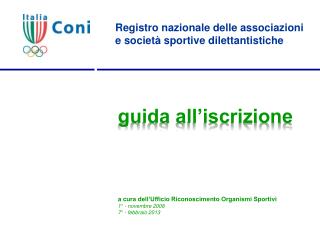 Registro nazionale delle associazioni e società sportive dilettantistiche