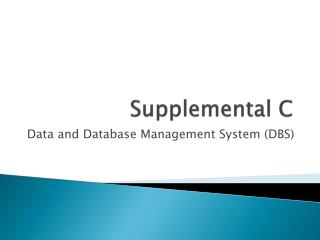 Supplemental C