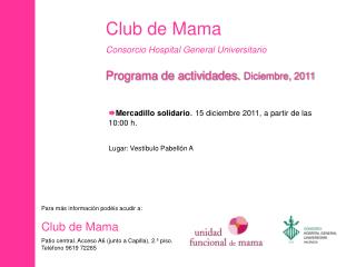 Club de Mama Consorcio Hospital General Universitario