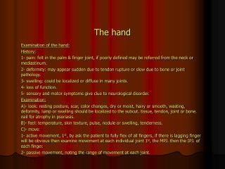 The hand