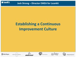 Establishing a Continuous Improvement Culture