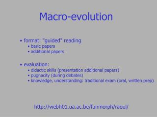 Macro-evolution