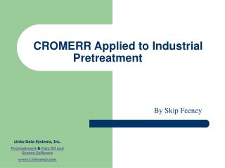 CROMERR Applied to Industrial Pretreatment