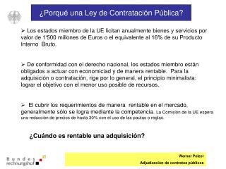 ¿Porqué una Ley de Contratación Pública?