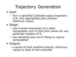 Trajectory Generation