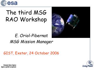 The third MSG RAO Workshop