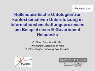 C. Fillies, Semtation GmbH, F. Weichhardt, Beratung im Netz,