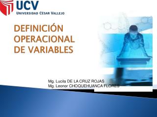 DEFINICIÓN OPERACIONAL DE VARIABLES