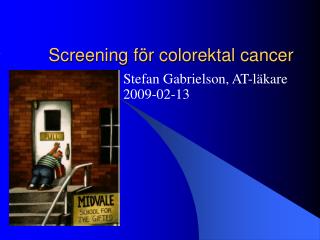 Screening för colorektal cancer